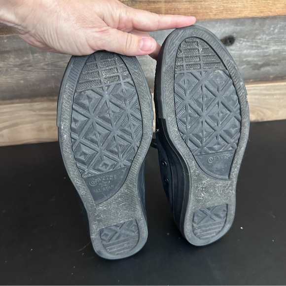 Converse All Star Chuck Taylor Men's 8 Ladies 10 Triple Black Low Top Sneakers - Picture 7 of 9